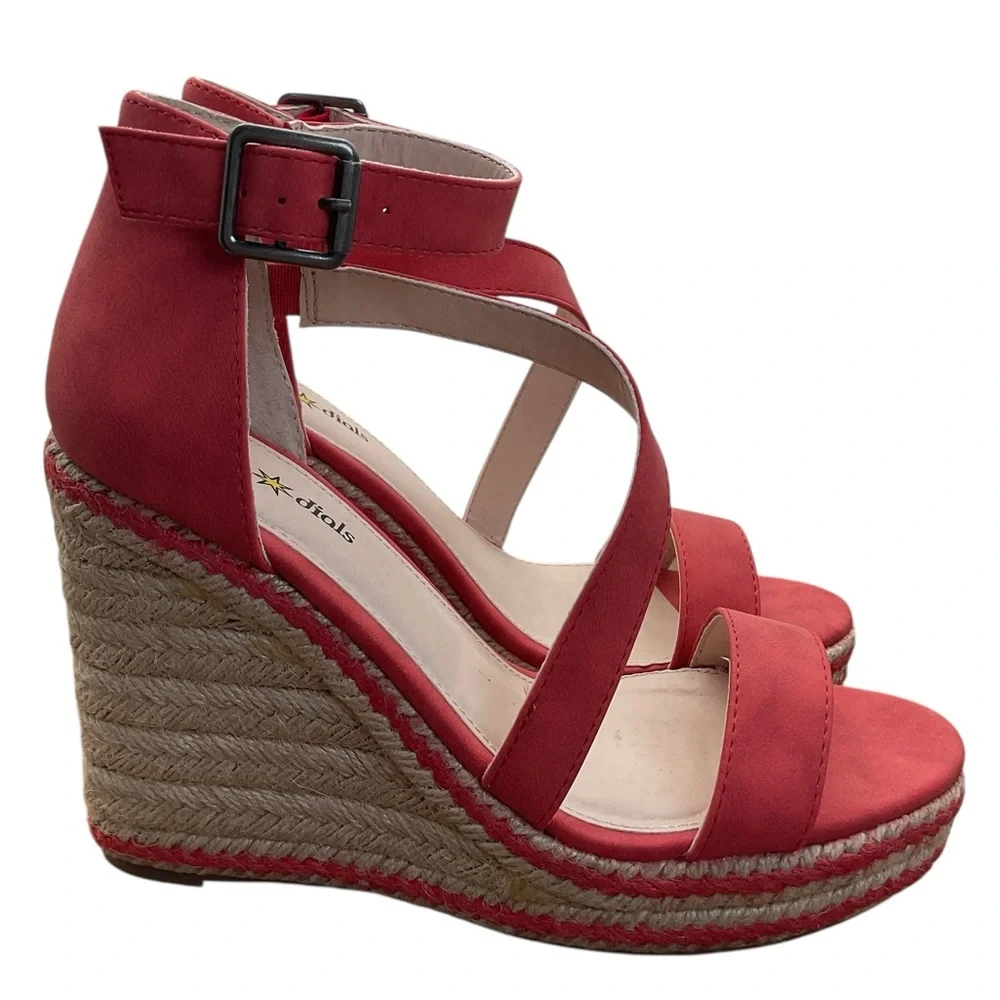 NWT Seven Dials Womens Berlina Espadrille Wedge Sandal Red‎ size 7.5 M